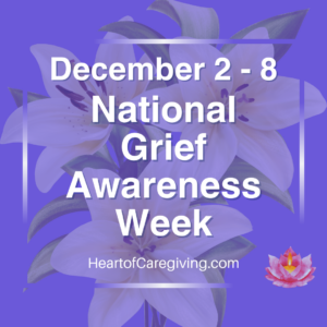 National Grief Awareness Week Lillies in the background